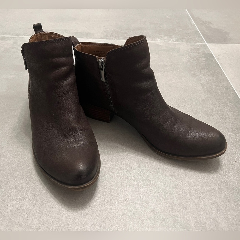 Lucky Brand Dark Brown Ankle Booties